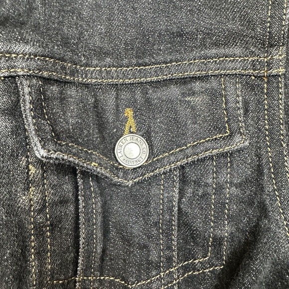 Ralph Lauren Womens Dark Denim Jean Jacket S Black Full Button Up‎ - Picture 7 of 9